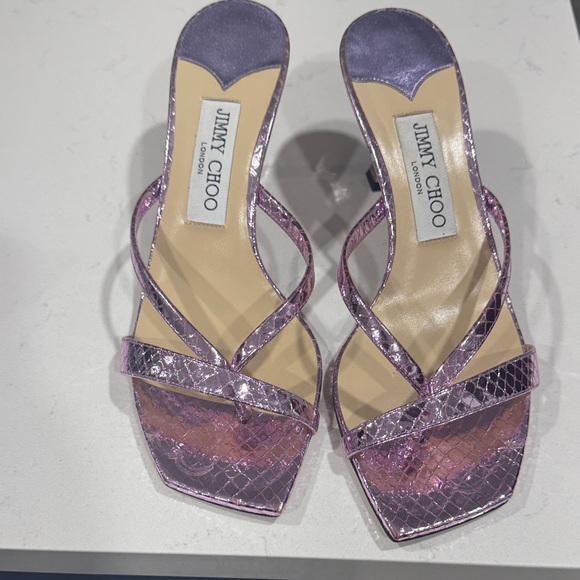 Jimmy Choo Purple Strappy Heels